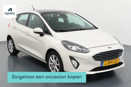 Ford Fiesta 1.0 EcoBoost Hybrid Titanium X Stijlvol in het wit, compleet uitgerust voor elk seizoen